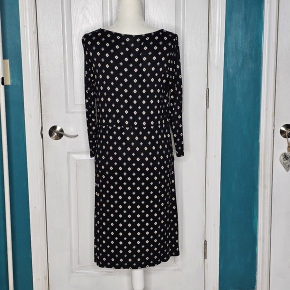 J. Jill Elegant Black and White Patterned Dress - Picture 7 of 14